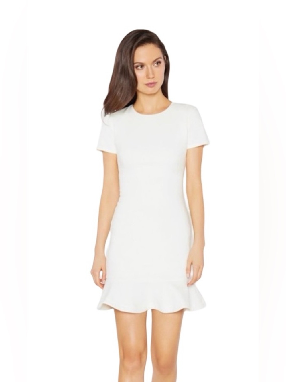 Likely Beckett Women’s Dress In White Sz0 EUC Worn Once Bottom Ruffle Flattering